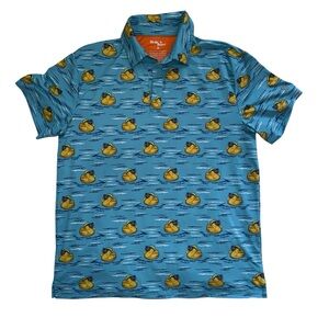 Birdie Bound AOP Golf Polo Shirt with Duck Print